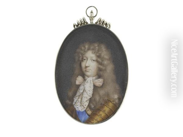 Louis Of France (1661-1711), Le Grand Dauphin, Eldest Son And Heir Of Louis Xiv (1638-1715), Wearing Suit Of Armour With Red Lining To His Gardbrace, Blue Sash - view 1