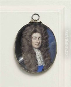 John Holles, 1st Duke Of Newcastle (1662-1711), In Gilt-studded Armour And Lace Jabot, Wearing The Blue Sash Of The Order Of The Garter... by Peter Cross