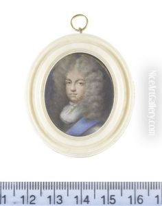 A Gentleman, Wearing Armoured Breast Plate, Blue Sash Of The Order Of The Garter, White Jabot And Full-bottomed Powdered Wig