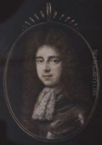 Mr. Scroop Howe Wearing Armour With Copper Studs, Lace Jabot And Full-bottomed Wig