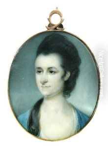 Woman With Long Black Hair Wearing A Blue Dress