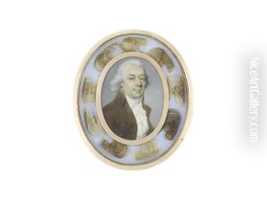 A Gentleman Traditionally Identified As Admiral Of The Fleet Richard Howe, 1st Earl Howe, Kg (1726-1799), Wearing Brown Coat, White Waistcoat, Chemise, Stock And Cravat, His Hair Powdered by Richard Crosse