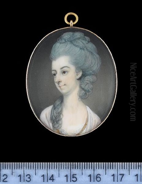 A Lady, Wearing Pale Pink Open Robe - view 1