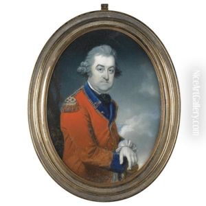 Portrait Of A Colonel Of The 41st Foot Regiment, Wearing A Red Uniform With Blue Facing And Gold Lace