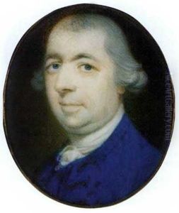 A Gentleman Called Robert Smith, In Blue Coat With Embroidered Button Holes, Powdered Hair En Queue