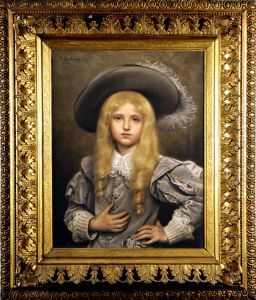 Portrait De Jeune Fille Au Chapeau by Jean-Baptiste Anthony
