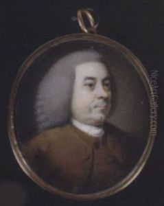 A Gentleman Wearing Brown Coat, Matching Waistcoat And Powdered Bag Wig by Richard Crosse