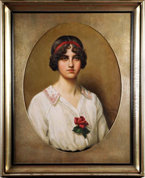 Jeune Femme A La Rose Rouge - view 1