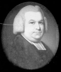 A Vicar, Wearing Powdered Bag Wig, Black Robes And White Bands