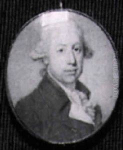 Portrait Of A Gentleman In Green Coat, With Powdered Hair En Queue