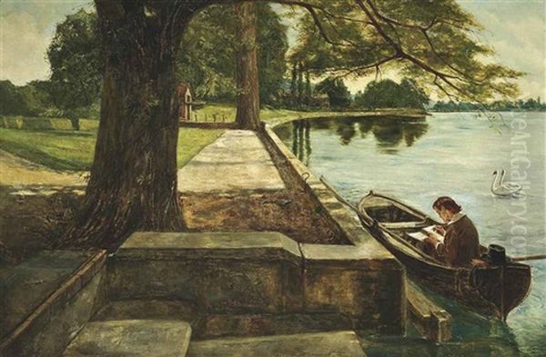 Shelley At Marlow Writing The Dedication Of The Revolt Of Islam To His Wife On Its Completion In 1817. So Now My Summer Task Is Ended, Etc - view 1