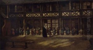 School At Aitre Saint Maclou, Rouen by Eyre Crowe