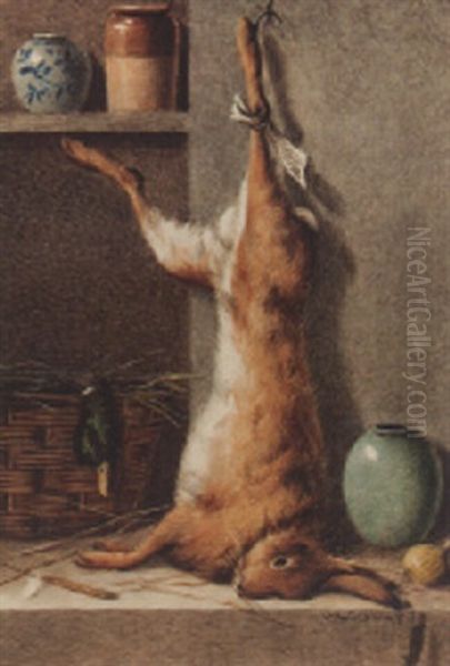 A Dead Hare And Mallard In A Larder - view 1