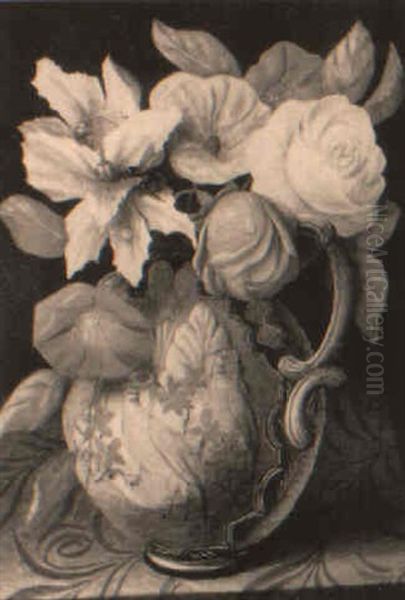 White And Yellow Roses And Convolvulus - view 1