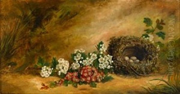 Still Life Of Dogwood And Bird's Nest - view 1