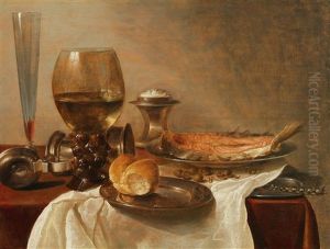 A Still Life With Glasses by Cornelis Cruys