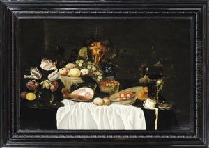 Nature Morte A La Piece De Delf Et Au Jambon