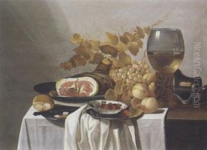 Nature Morte Au Verre De Vin Du Rhin by Cornelis Cruys