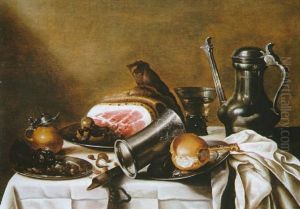 Nature Morte Au Jambon Et Objets En Etain Nature Morte Au Jambon Et Objets En Etain
