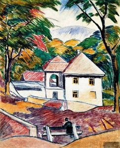 In The Garden (on The Bench) by Istvan Cserepes