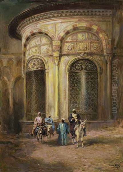 Araber Mit Beladenen Eseln In Der Altstadt Von Kairo - view 1