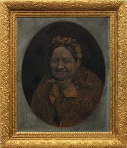 Portrait Of A Gentleman (+ Portrait Of Gentleman's Wife; 2 Works) by Lajos Csillaghi