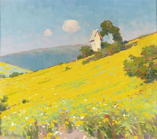 Gelbe Wiese Mit Wegkreuz - view 1