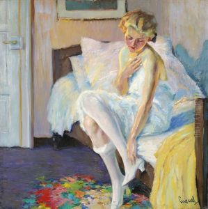 Bozetto Zu Einer Gotterdarstellung Mit Zeus, Chronos Und Athene by Edward Cucuel