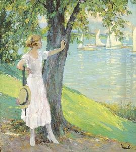 Bozetto Zu Einer Gotterdarstellung Mit Zeus, Chronos Und Athene by Edward Cucuel