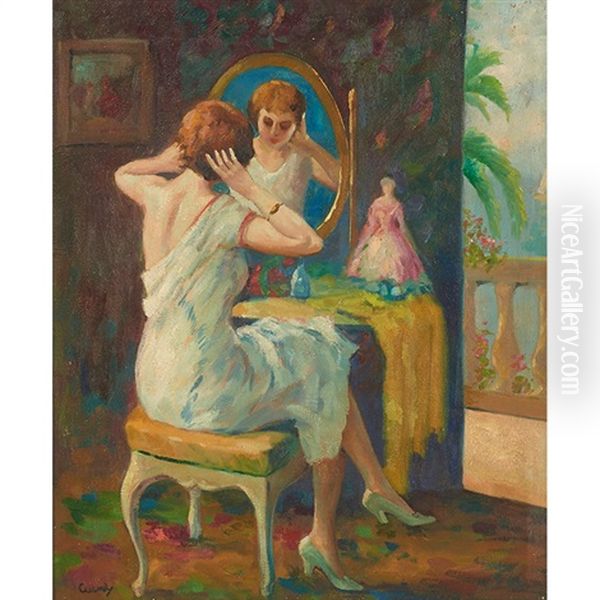 Seated Woman In Mirror - view 1