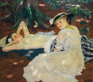 Deux Femmes Sous Les Arbres