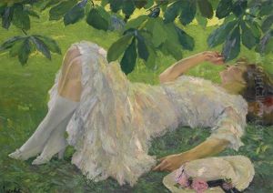 Reclining Woman In White
