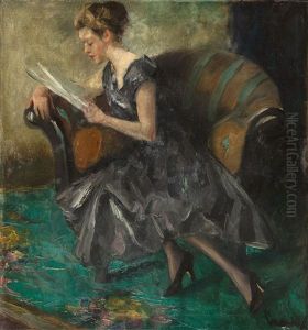Lesende Junge Frau by Edward Cucuel
