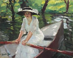 Woman In Rowboat