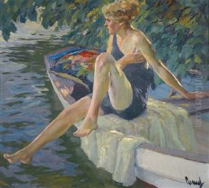 Die Badenixe (the Bather) by Edward Cucuel