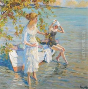 Am Badeplatz (the Bathers) by Edward Cucuel