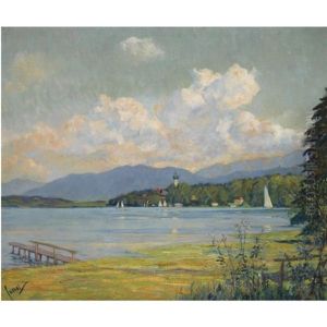 Am Starnberger See (lake Starnberg) by Edward Cucuel