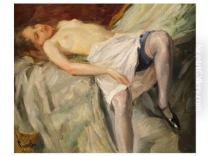 Liegender Madchenakt by Edward Cucuel