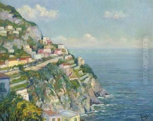 On The Amalfi Coast Near Positano by Edward Cucuel