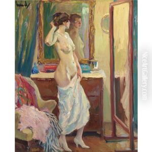 Vor Dem Spiegel (the Looking-glass) by Edward Cucuel