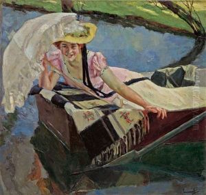 Frau Im Boot Mit Wsonnenschirm (the White Parasol) Frau Im Boot Mit Wsonnenschirm (the White Parasol)