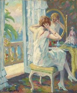 A Lady At Her Dressing Table, San Remo