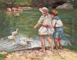 Feeding The Ducks by Edward Cucuel