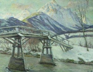 Bridge In A Winter Landscape Bridge In A Winter Landscape