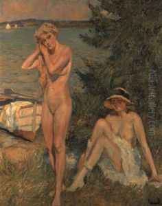 Badende Am Starnberger See by Edward Cucuel