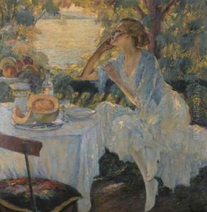 In Der Laube by Edward Cucuel