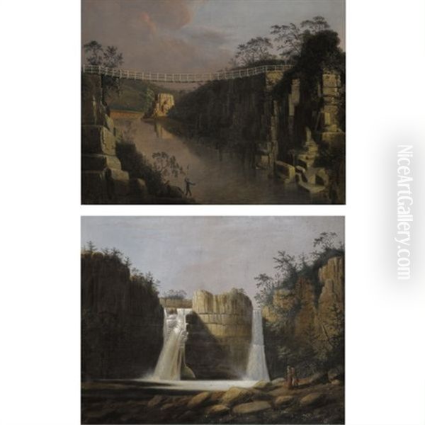 High Force On The River Tees (+ Winch Bridge On The River Tees)(pair) - view 1