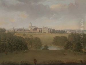 Cattle Grazing Before A Country House by George Cuitt