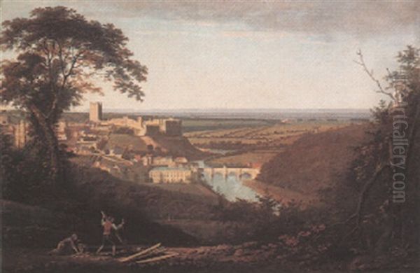Landscape With View Of Richmond Castle - view 1