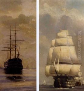H.m.s." Victory" Leading The Fleet Into Immortality (+ H.m.s. "victory" At Her Permanent Mooring In Portsmouth Harbour; Pair)